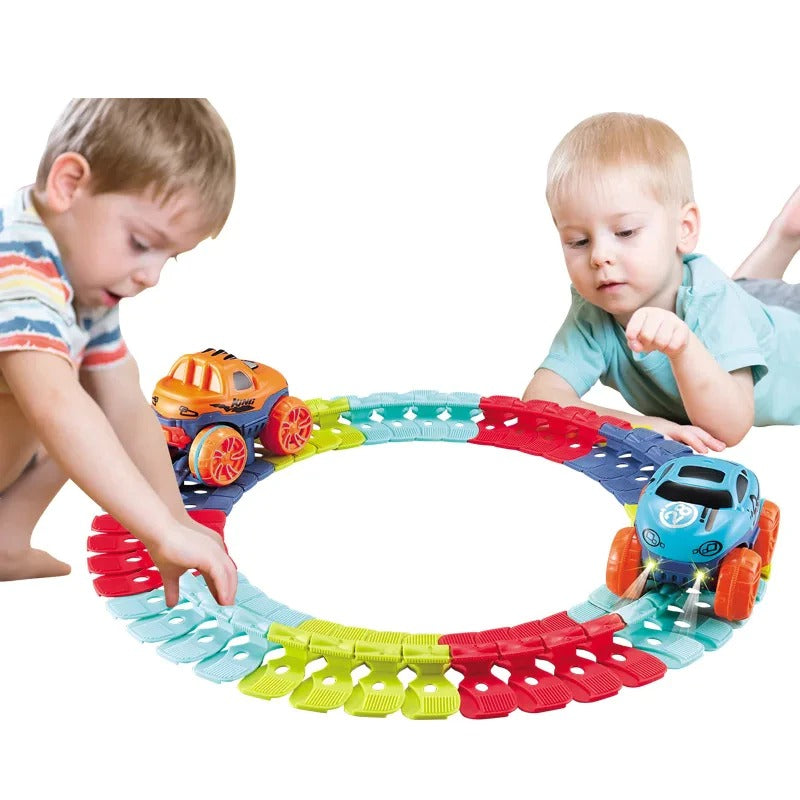 Flexibel Racerbana för Barn – Kreativ Bygglek & Spel | 46-delars Lekset från 4 År More For Mini