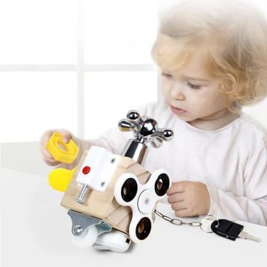 BusyBox Explorer – 7-in-1 Educatief Houten Speelgoed voor Peuters | Versterk Motoriek en Cognitie More For Mini