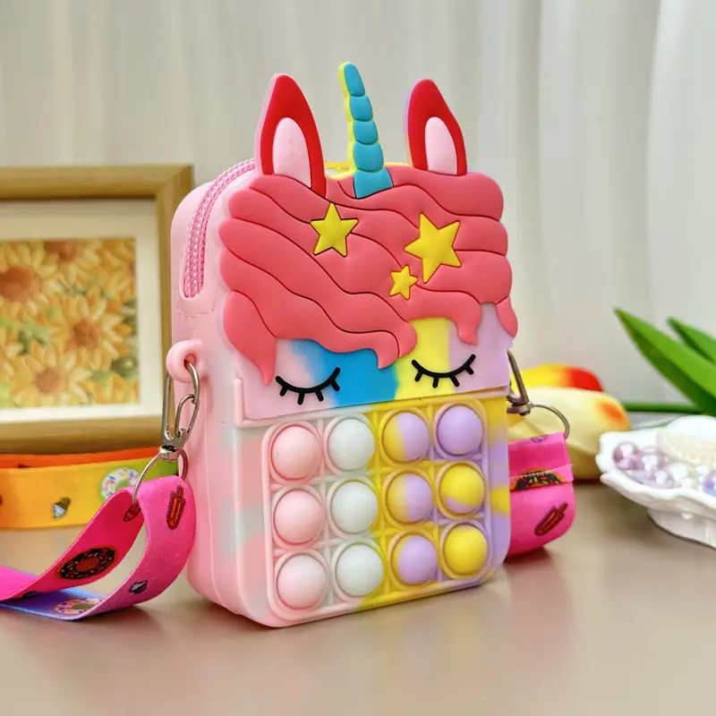 SparkleUnicorn Pop-it Rugtas – Magische Eenhoorn Tas voor Kinderen | Stressverlichtend & Speels More For Mini