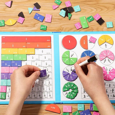 Montessori Magnetisk Bråkpusselbok för Barn – Lär dig matematik på ett lekfullt och interaktivt sätt! More For Mini