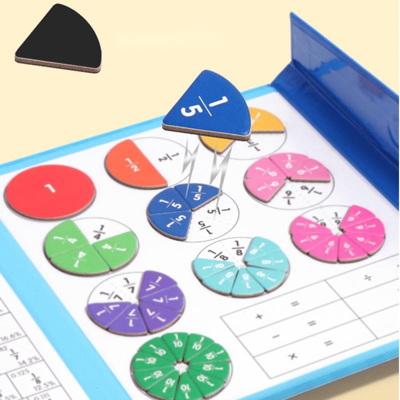 Montessori Magnetisk Bråkpusselbok för Barn – Lär dig matematik på ett lekfullt och interaktivt sätt! More For Mini