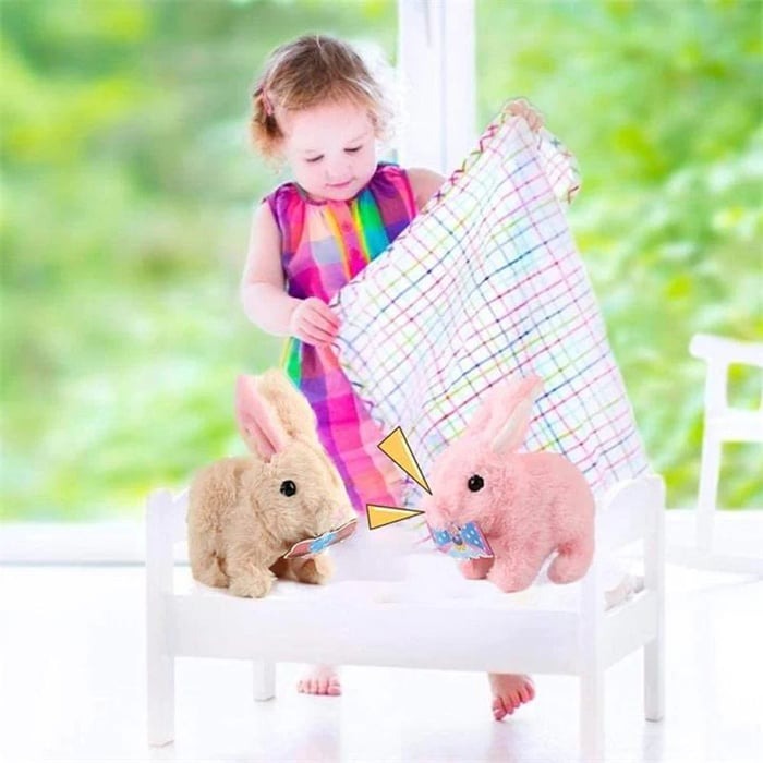 Interaktiv Kaninleksak – Rör Sig & Låter – Mjuk Plysch för Barn från 3 År More For Mini
