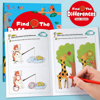 Hitta Skillnaden Aktivitetsbok – 2-Pack Pedagogisk Pusselbok för Barn More For Mini