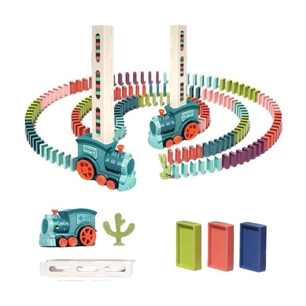 Automatische Domino Trein – Educatief STEM Speelgoed met Licht & Geluid | Bouw je Eigen Domino Parcours More For Mini