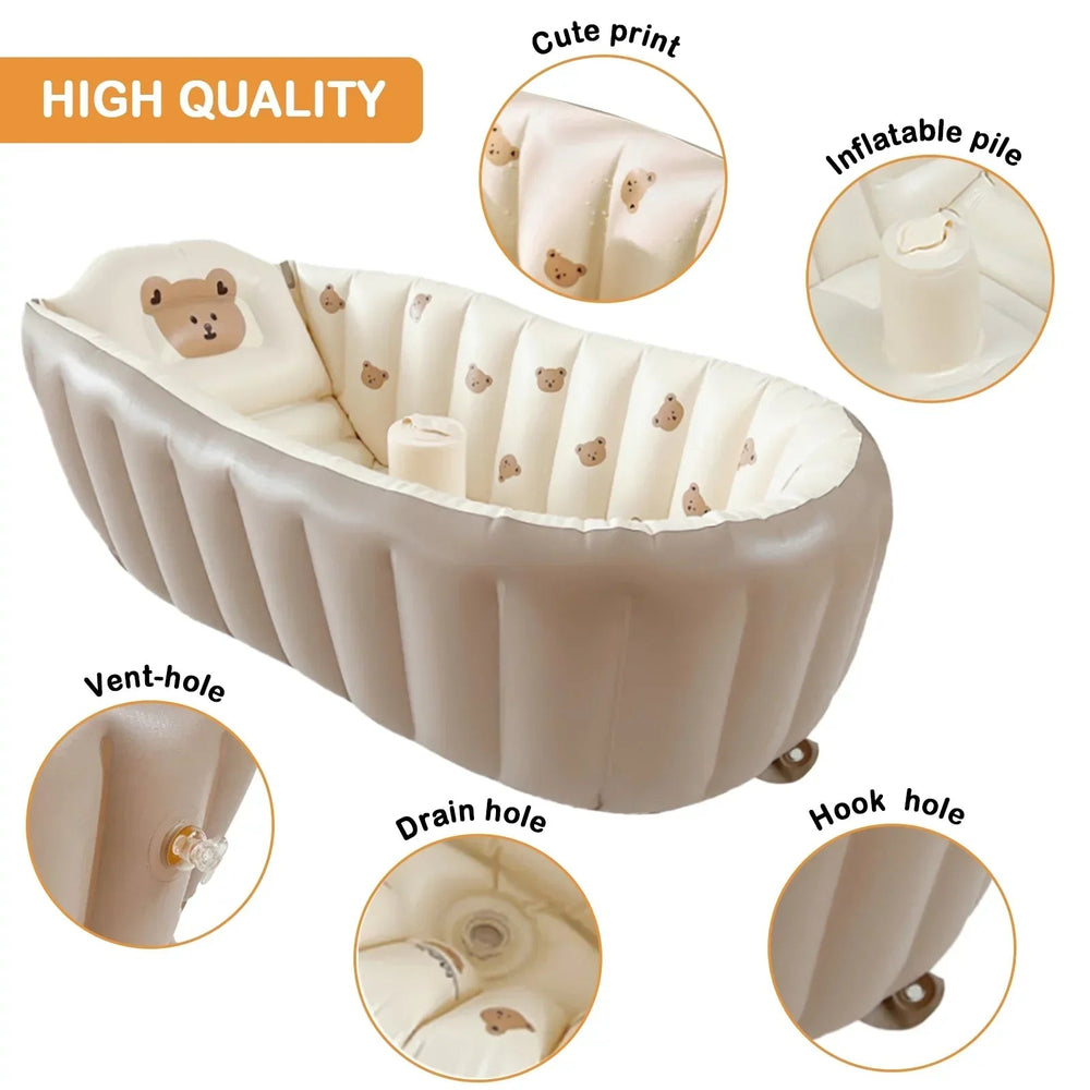 Opblaasbare Babybadkuip 0-3 Jaar – Veilig & Compact Reismodel voor Thuis of Vakantie More For Mini