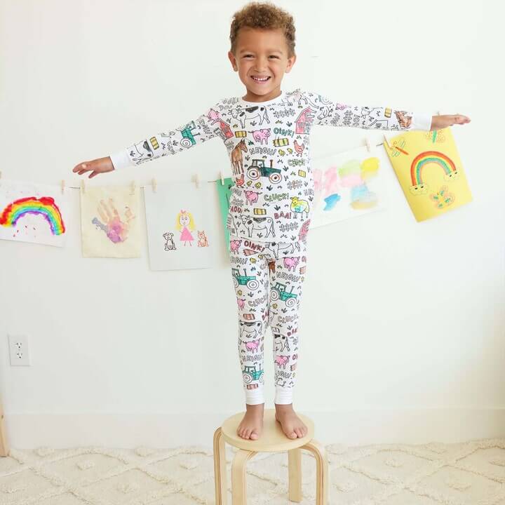 Kreativt Pyjamasfärgningsset för Barn – Designa och Personalisera din Egen Nattdräktsoutfit! More For Mini