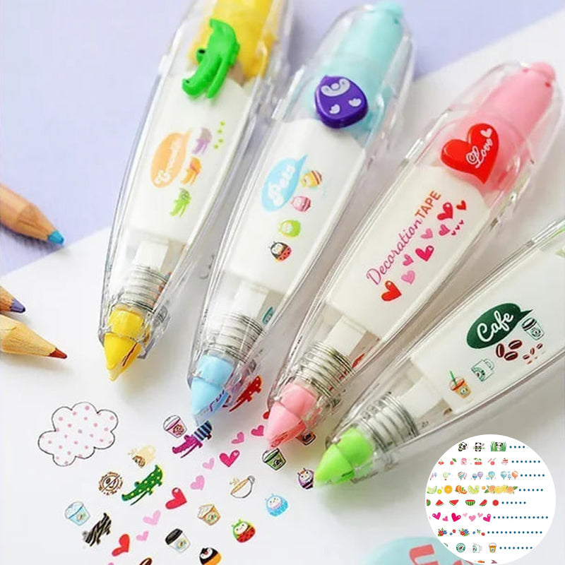 Dekorativ Penna med Serietidningstejp – Perfekt för Bullet Journals, Planerare & Pyssel More For Mini
