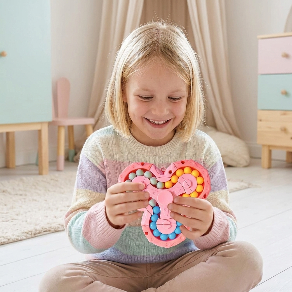 Fidget spinner-pussel för barn – Snurrande antistress- och sensorikleksak Lilla Lycka
