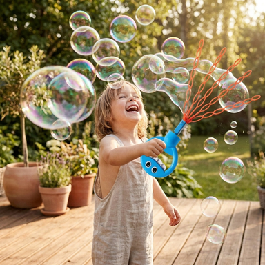 Såpbubbelstav med 32 hål – Smiley-bubbelblåsare för extra många bubblor (2-pack) Lilla Lycka