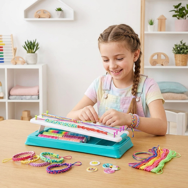 DIY-armbandsset för barn – Komplett loomset för vänskapsband och smycken Lilla Lycka