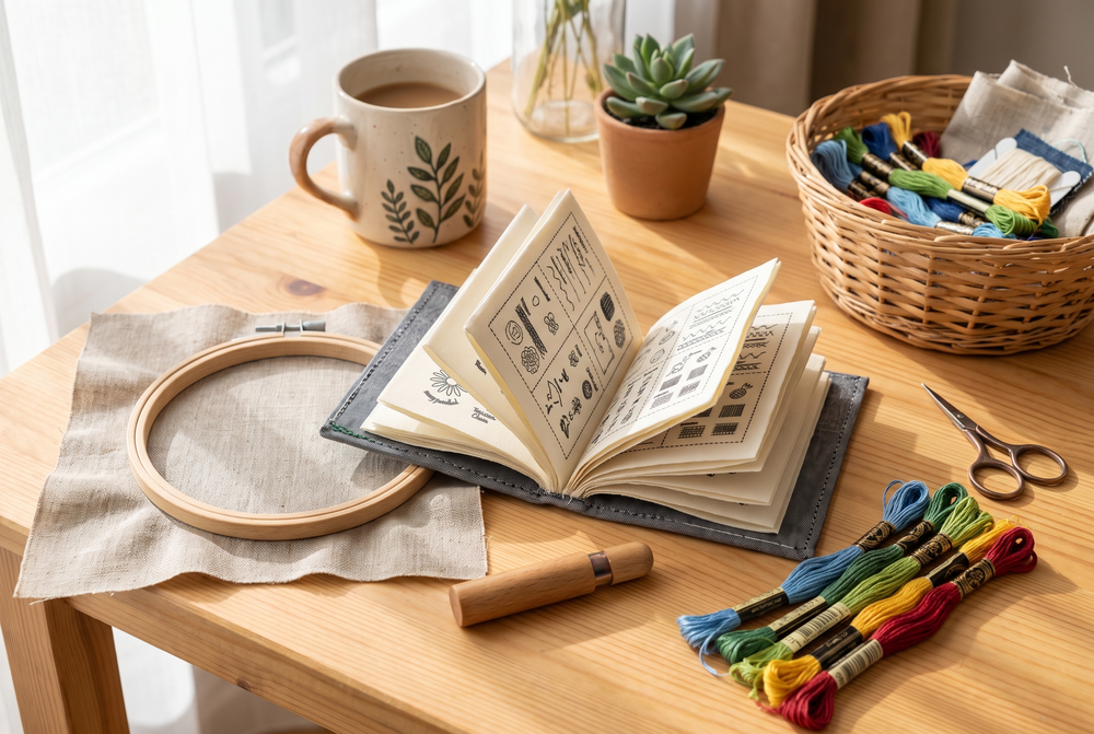 Broderikit för Nybörjare – Bärbart DIY Handarbetsset