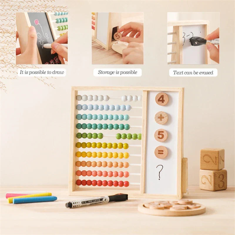Houten Telraam voor Kinderen – Montessori Rekenmateriaal om Spelenderwijs te Leren More For Mini