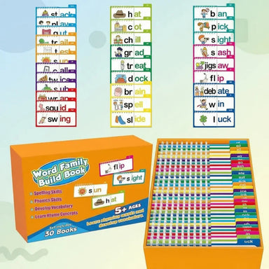 Läslärningsset Barn – Engelska Ord med Flipböcker & Flashkort More For Mini