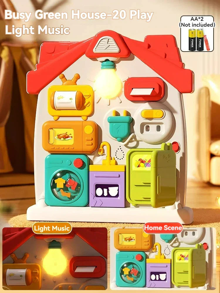 Interaktivt pedagogiskt aktivitetstavla för barn | Stimulerar motorik och lärande – CurioBoard från PlayRoots MoreForMini