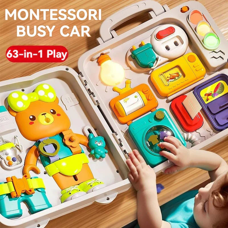 Interaktivt pedagogiskt aktivitetstavla för barn | Stimulerar motorik och lärande – CurioBoard från PlayRoots MoreForMini