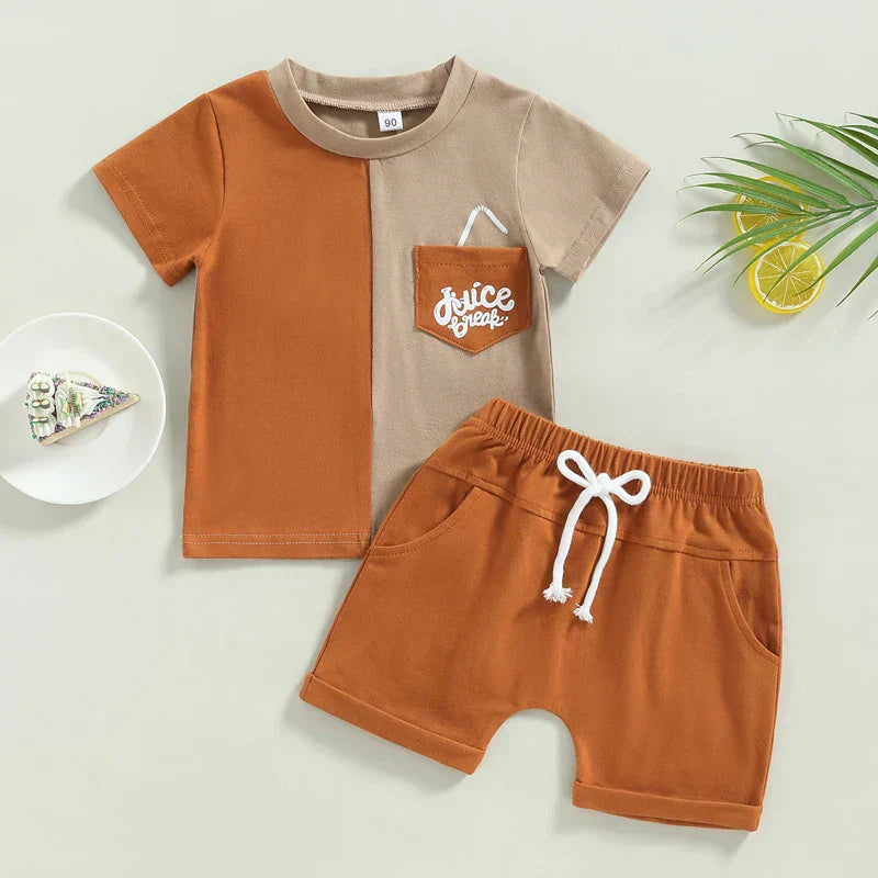 Zomers Katoenen Setje Jongen – Ademend & Comfortabel – 0-5 Jaar – Perfect voor Warme Dagen More For Mini