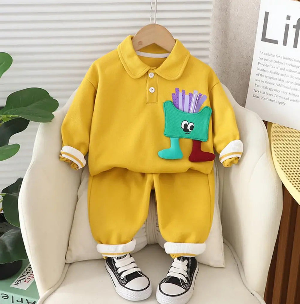 Mjukt Unisex Småbarnsset 2-delat – Bekväm Bomullsoutfit 0–3 år | Andningsbart & Hudvänligt More For Mini