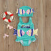 Zacht & Sneldrogend Meisjes Badpak met Zwemcap – Comfortabel & Speels Design | SunnySplash Zwemset 0-4 Jaar More For Mini