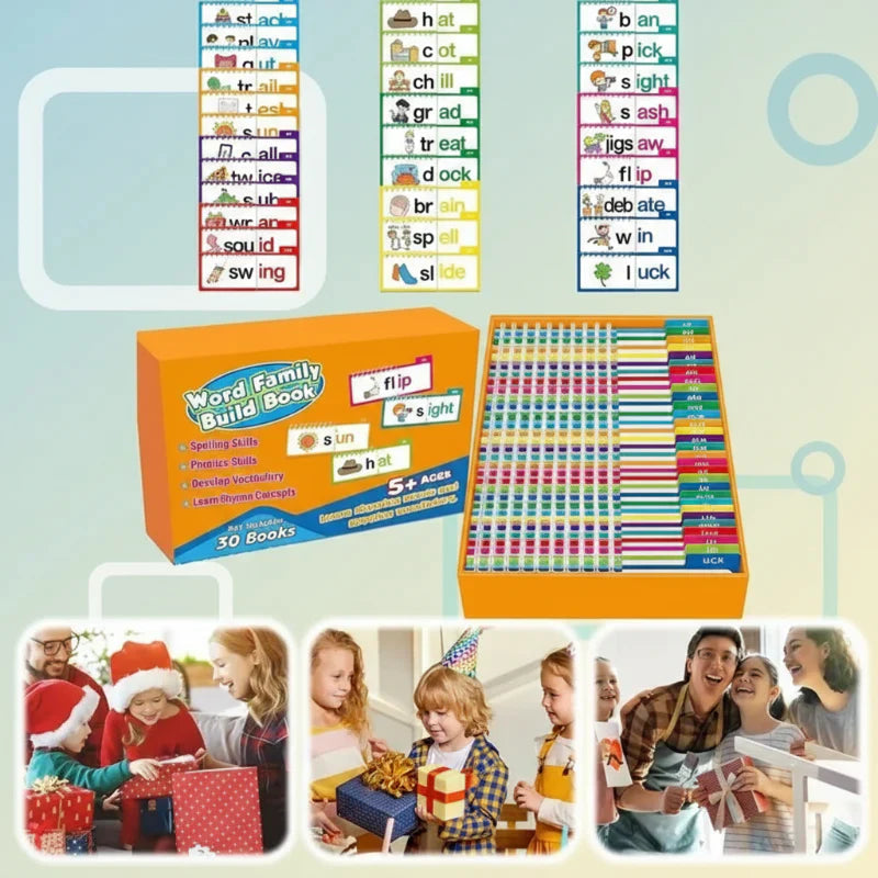 Läslärningsset Barn – Engelska Ord med Flipböcker & Flashkort More For Mini
