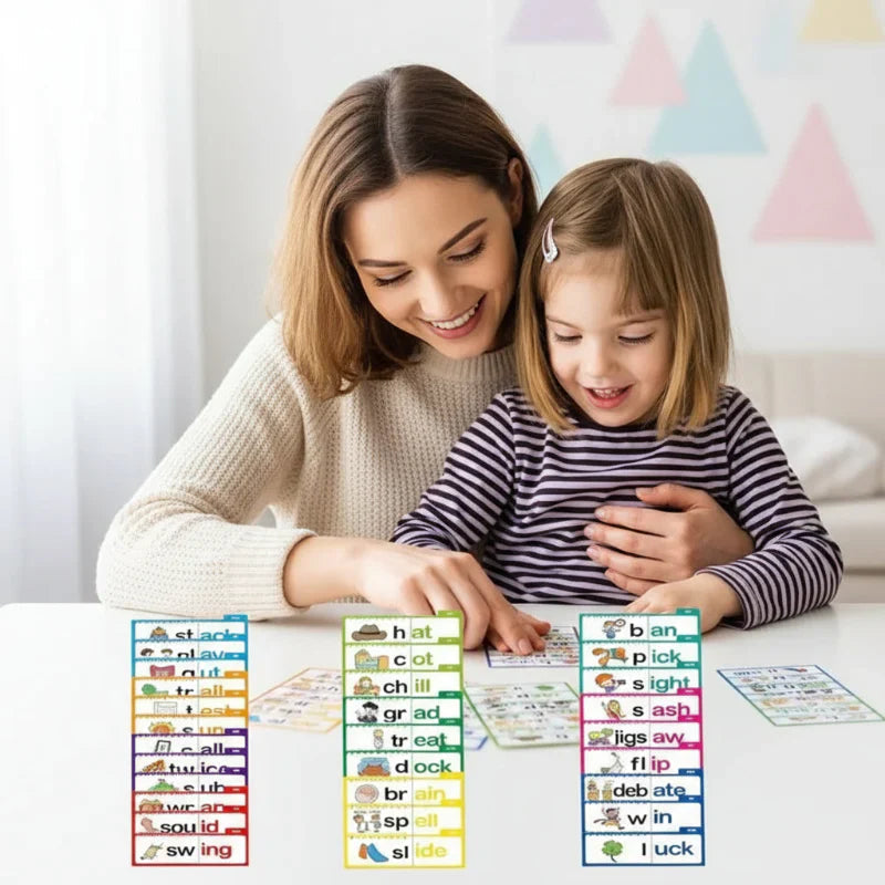 Läslärningsset Barn – Engelska Ord med Flipböcker & Flashkort More For Mini