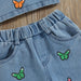 Denim Zomerset Meisje – Luchtige Katoenen Set met Top & Short – Maat 0- 5 Jaar More For Mini