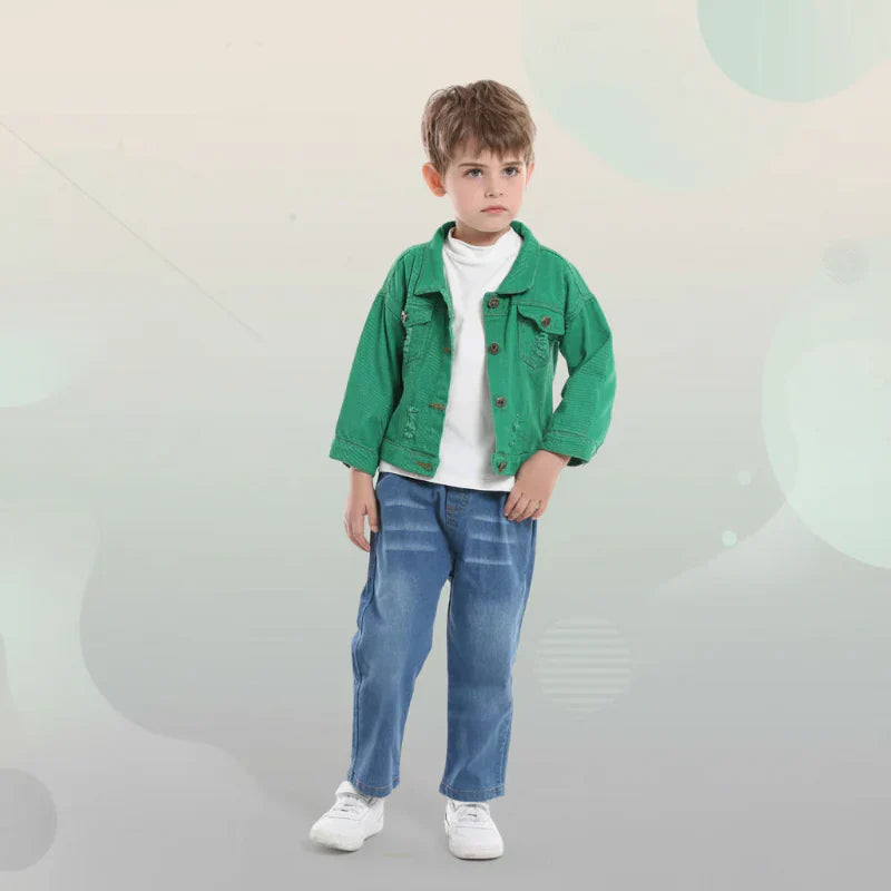Candy Color Jeansjacka Barn – Lätt Denimjacka | 6Mån-7år More For Mini