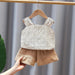 Flickor Bomulls Sommerset – Luftig Top & Short | 1-5 år More For Mini