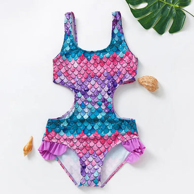 🇸🇪 Zweedse vertaling van de producttitel: Snabbtorkande Bikini för Flickor med Glatt Tryck – Bekväm & Sommarredo Badklädsel (0–11 år) More For Mini