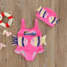 Mjukt & Snabbtorkande Baddräkt för Flickor med Badmössa – Bekväm & Lekfull Design | SunnySplash Badräktset 0–4 År More For Mini