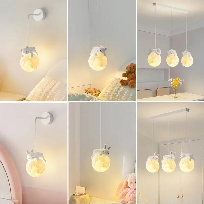 Barnrumslampa Björn eller Kanin – Varmt LED Ljus Babyrum More For Mini