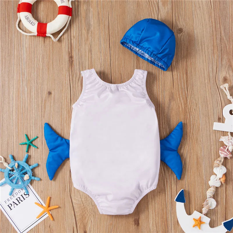 Baddräkt för Flickor med Hatt – Bekväm Badsats för Sommarkul | Storlek 0–4 år More For Mini