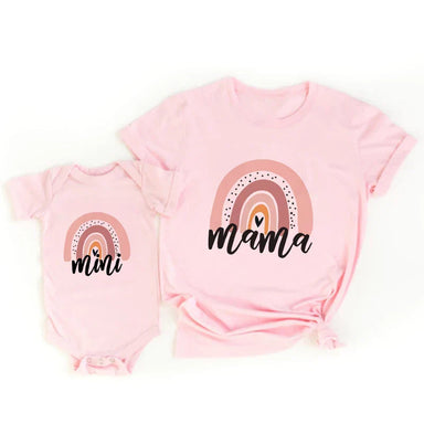 Mamma & Dotter Matchande Set – Tröja & Sparkdräkt | Regnbågsprint More For Mini