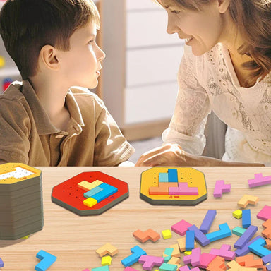 Logiska Block Geometriskt Pussel – Pedagogisk Leksak för Barn More For Mini