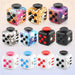 Fidget cube med 6 taktila sidor – tysta klickknappar, stålkula, fickformat | fidgetkub
