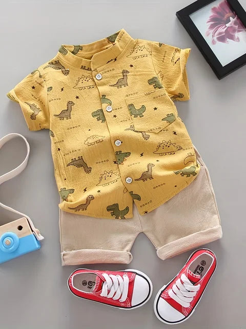Dino Sommerset Pojkar – Luftigt & Bekvämt 2-Delars Outfit | 9 mån-3 år More For Mini