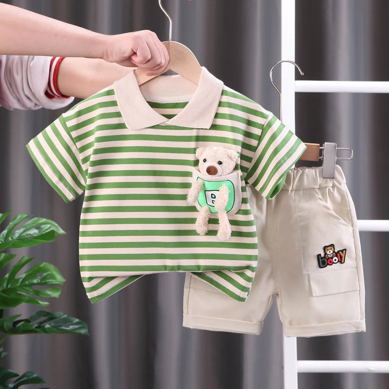 Barn Randsset Bomull – Bekväm Tröja & Shorts | 12 mån-5 år More For Mini