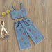 Denim sommarset för flicka – Luftigt bomullset med topp och shorts – Storlek 0–5 år More For Mini