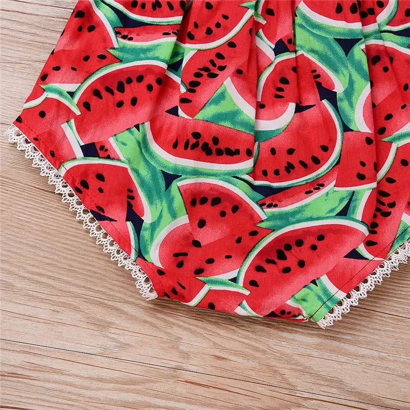 Zomerjurk Meisje met Watermeloenprint – Luchtige Kinderjurk van 100% Katoen | LivelyLoops Maat 0-3 Jaar More For Mini