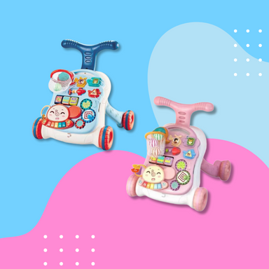 3-in-1 Baby Looptrainer & Speelcentrum – Veilig Leren Lopen & Spelen – Vanaf 7 Maanden More For Mini