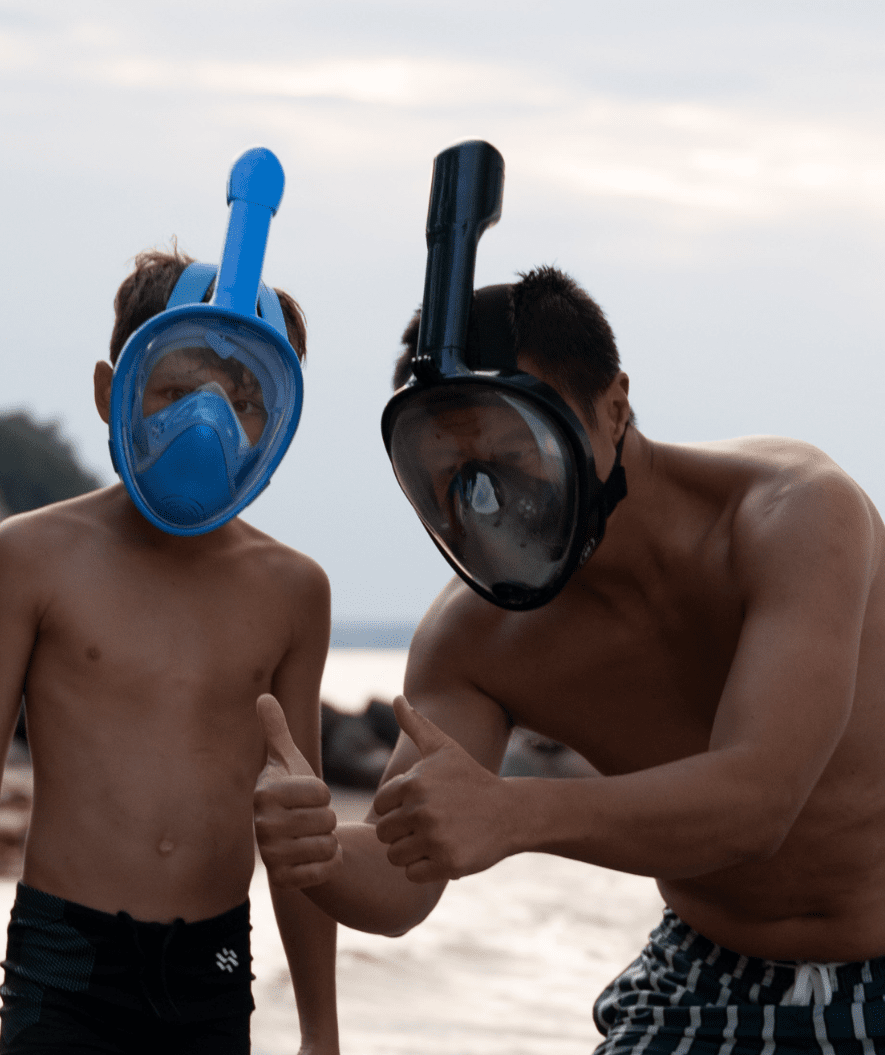Kinder Snorkelmasker met 180° Zicht & Dry Top – Comfortabel & Antilek | Seawise More For Mini