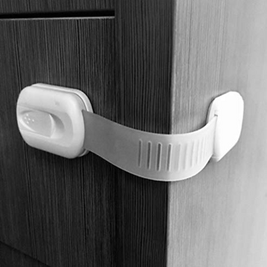 Barnsäkra skåp- och lådlås – Osynliga, självhäftande och utan borrning – 8-pack More For Mini