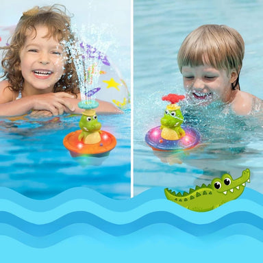 SplashCroc™ Fontänkrokodil – Interaktiv Badleksak för Bebisar – Vattenlek och Sensorisk Utveckling More For Mini