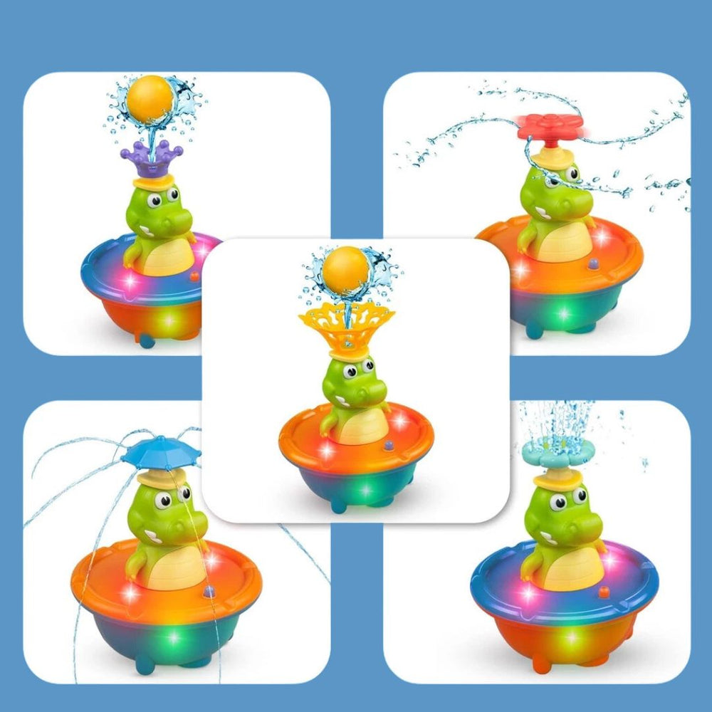 SplashCroc™ Fontein Krokodil – Interactief Badspeelgoed voor Baby's – Waterplezier en Sensorische Ontwikkeling More For Mini