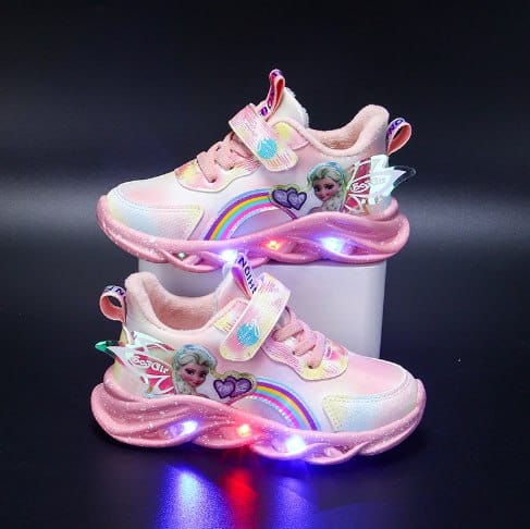 Rainbow Glitter LED Barnsneakers – Lysande Sula | Stl. 22-35 More For Mini