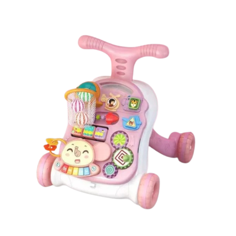 3-in-1 Baby Looptrainer & Speelcentrum – Veilig Leren Lopen & Spelen – Vanaf 7 Maanden More For Mini