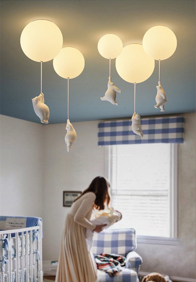 Barnrum Taklampa Björnar & Ballonger – Stämningsfull Belysning More For Mini