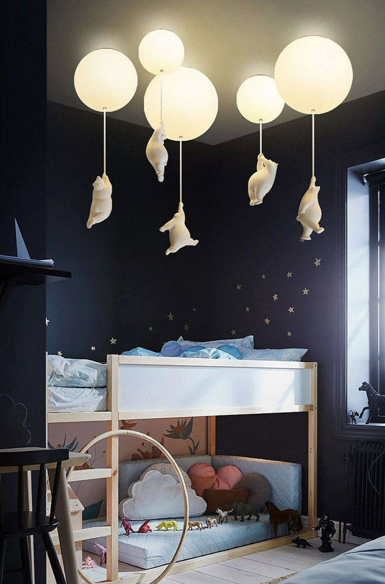 Barnrum Taklampa Björnar & Ballonger – Stämningsfull Belysning More For Mini