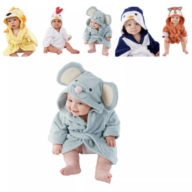 SnuggleWrap Babybadrock – Mjuk, Absorberande Badrock med Djurmönster för Bebisar | Perfekt efter Badstunden More For Mini