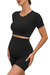 ComfortFit Zwangerschapsset – Naadloze Crop Top & Hoge Taille Short voor Ultiem Comfort More For Mini