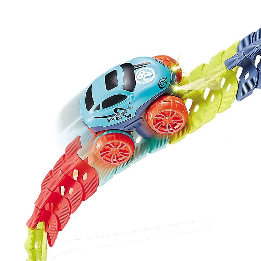 Flexibel Racerbana för Barn – Kreativ Bygglek & Spel | 46-delars Lekset från 4 År More For Mini